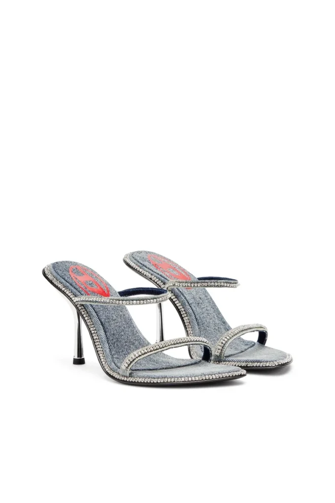 d-havanna sdl D-Havanna-Kristalli denim topuklu terlik