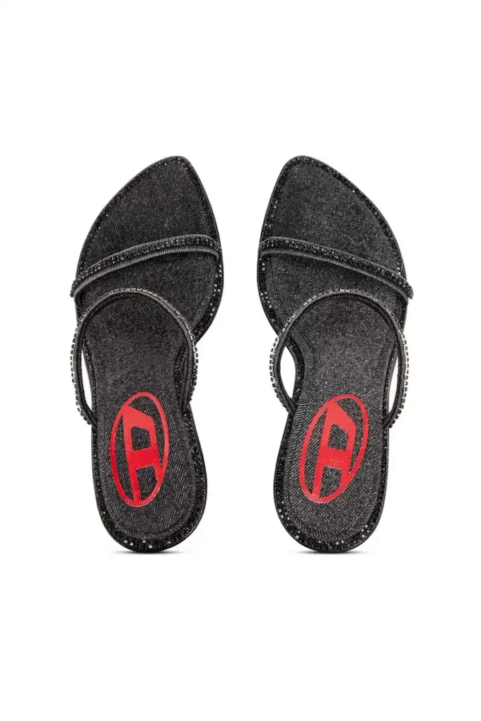 d-havanna sdl D-Havanna-Kristalli denim topuklu terlik