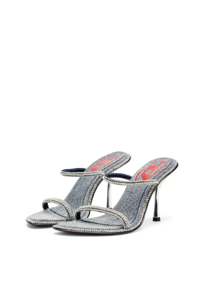 d-havanna sdl D-Havanna-Kristalli denim topuklu terlik
