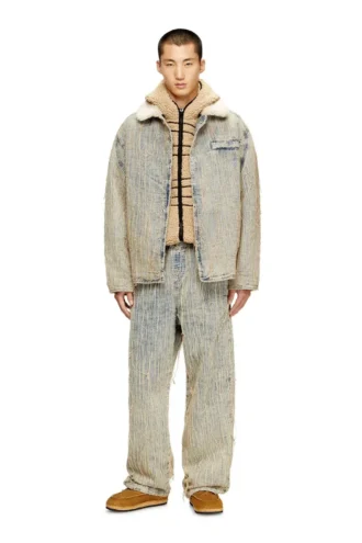 d-ivar-s Floating-thread jakarlı denim ceket