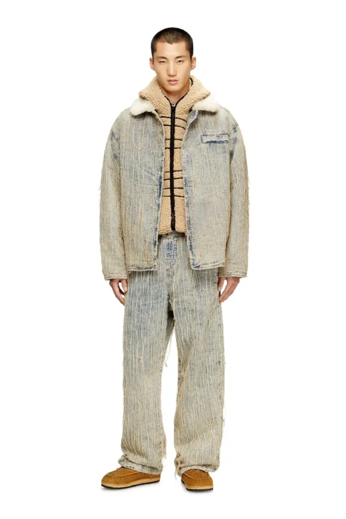 d-ivar-s Floating-thread jakarlı denim ceket