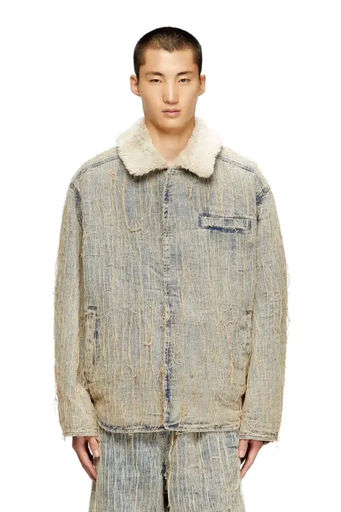 d-ivar-s Floating-thread jakarlı denim ceket
