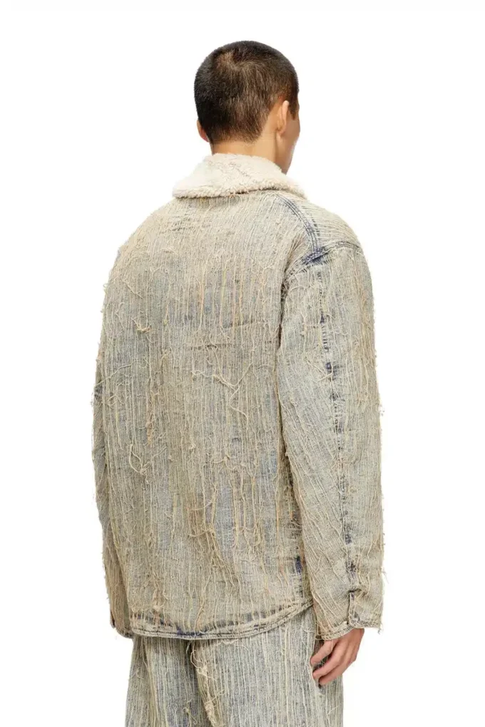 d-ivar-s Floating-thread jakarlı denim ceket