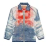 d-krap-fse Logo detaylı devoré denim ceket