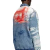 d-krap-fse Logo detaylı devoré denim ceket