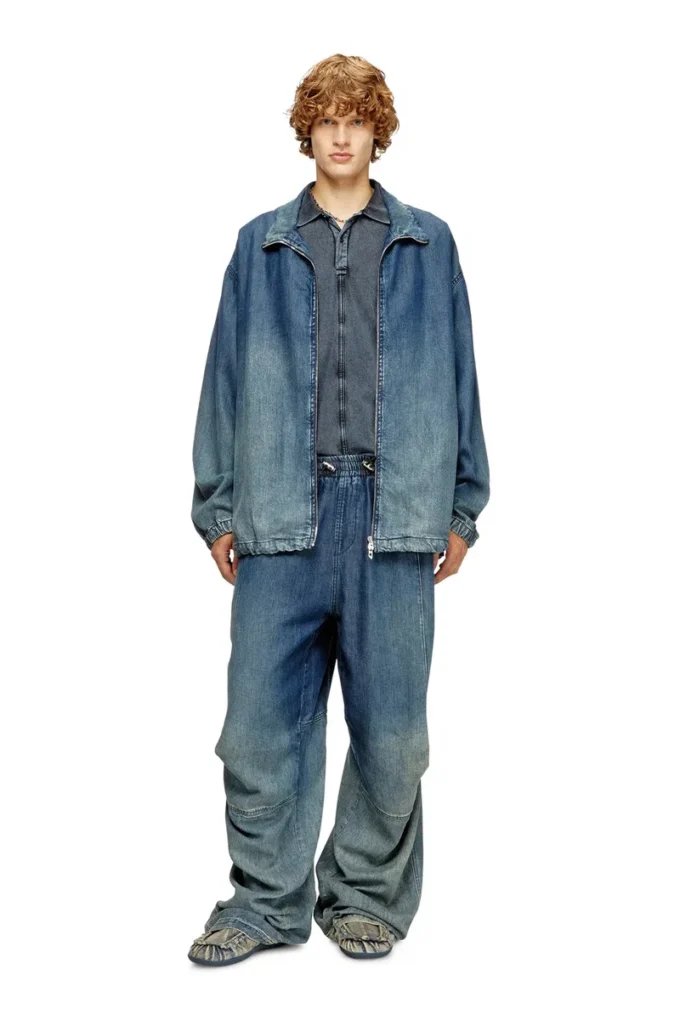 d-krap-s6 Sıvı denim fermuarlı ceket