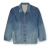 d-krap-s6 Sıvı denim fermuarlı ceket