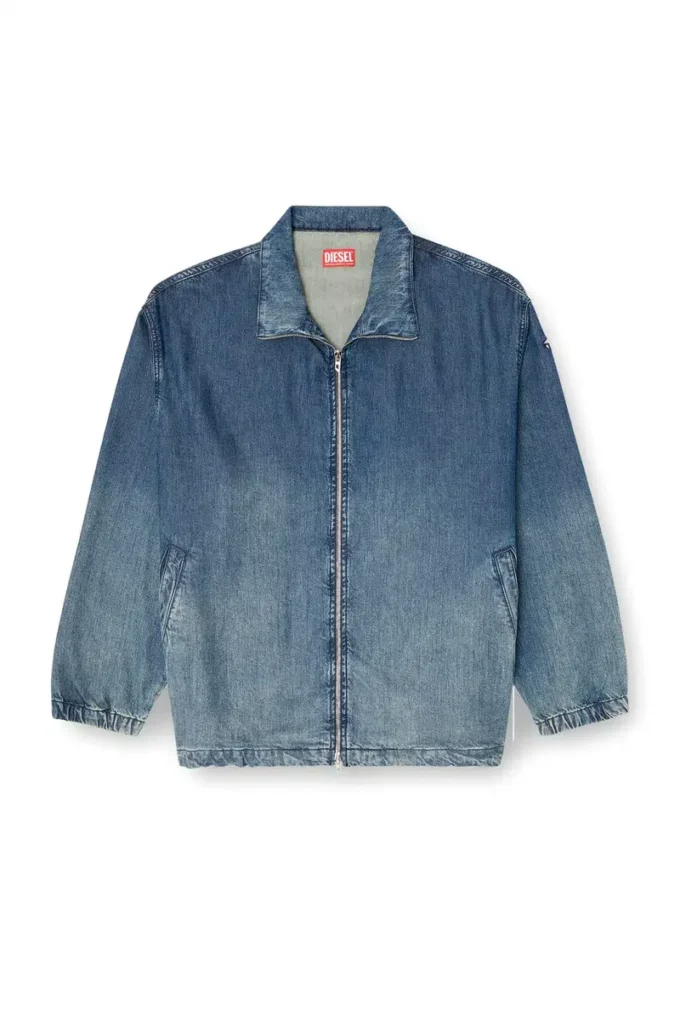 d-krap-s6 Sıvı denim fermuarlı ceket
