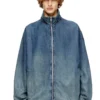 d-krap-s6 Sıvı denim fermuarlı ceket