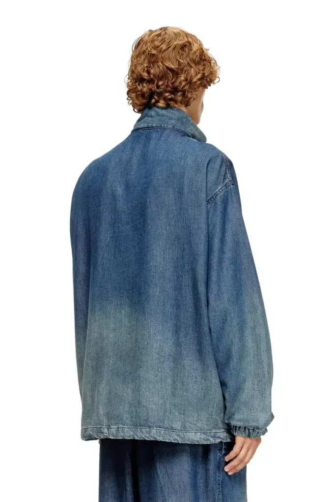 d-krap-s6 Sıvı denim fermuarlı ceket