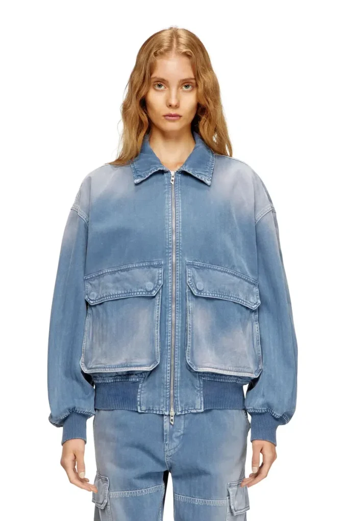 d-kurz Renkli balıksırtı denim ceket d-kurz Renkli balıksırtı denim ceket