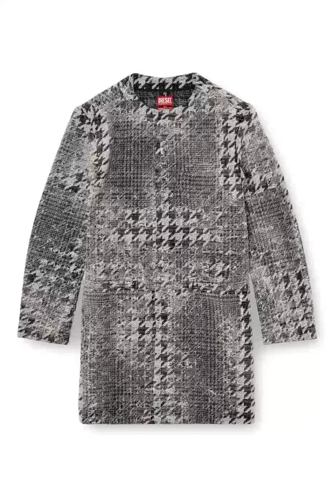 d-lot-fsh Prens of Wales jakarlı denim ceket