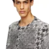 d-lot-fsh Prens of Wales jakarlı denim ceket