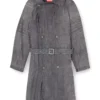 d-matthew-s Desenli denim trençkot