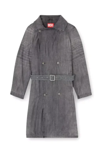 d-matthew-s Desenli denim trençkot