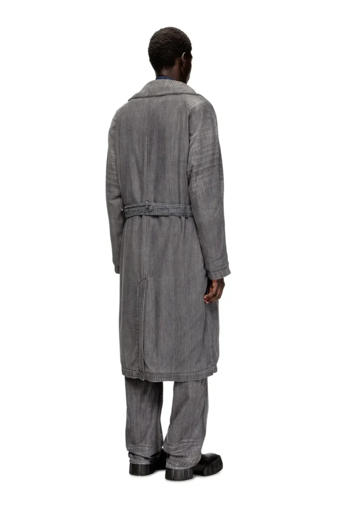 d-matthew-s Desenli denim trençkot