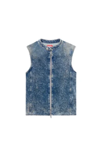 d-nata-fse Motosikletçi detaylı kolsuz denim üst