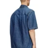 d-paroshort Denim bowling gömlek