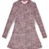 d-polyna Lycra elbise, buklet desenli