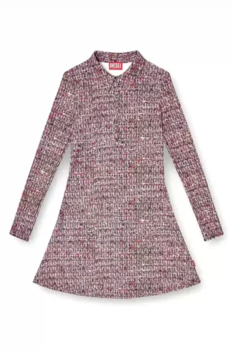 d-polyna Lycra elbise, buklet desenli