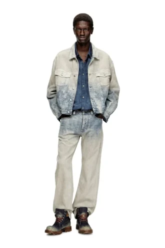 d-ranger Prince of Wales jakarlı denim trucker ceket