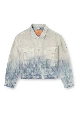 d-ranger Prince of Wales jakarlı denim trucker ceket