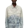 d-ranger Prince of Wales jakarlı denim trucker ceket