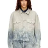 d-ranger Prince of Wales jakarlı denim trucker ceket