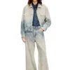 d-ranger Prince of Wales jakarlı denim trucker ceket