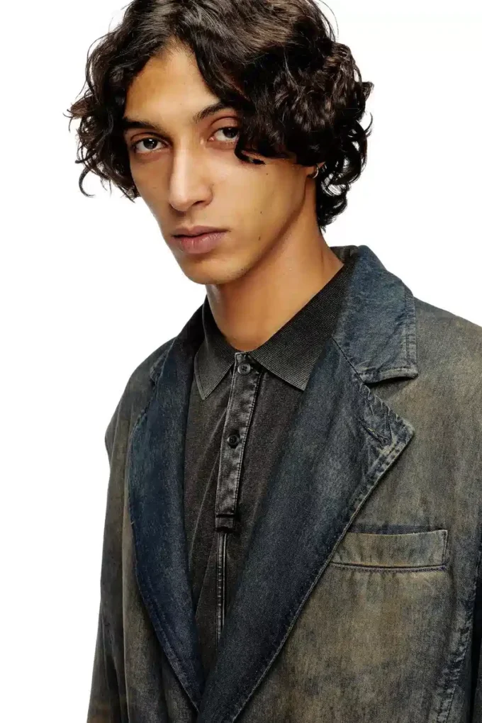 d-reg-s Akıcı gölgeli denim blazer d-reg-s Akıcı gölgeli denim blazer