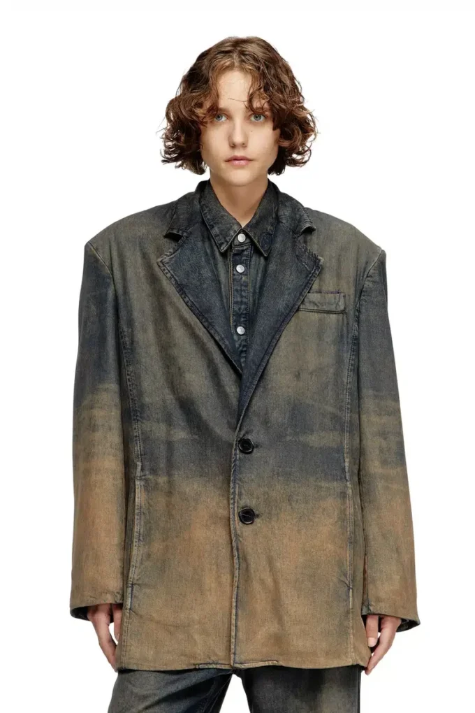 d-reg-s Akıcı gölgeli denim blazer d-reg-s Akıcı gölgeli denim blazer