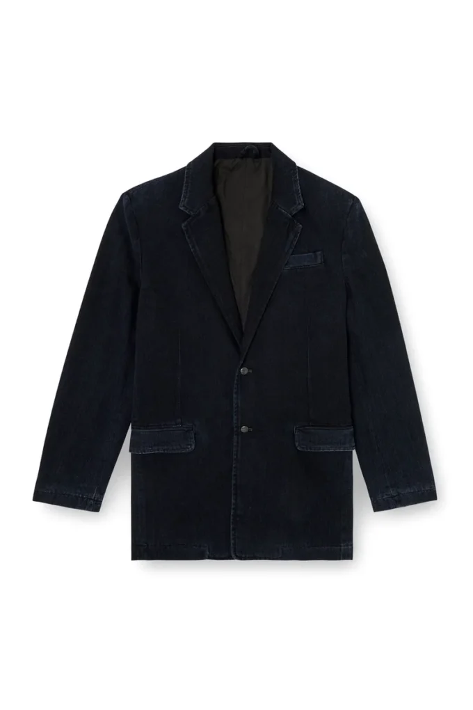 d-reger-d Hafif işlenmiş denim blazer
