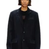 d-reger-d Hafif işlenmiş denim blazer