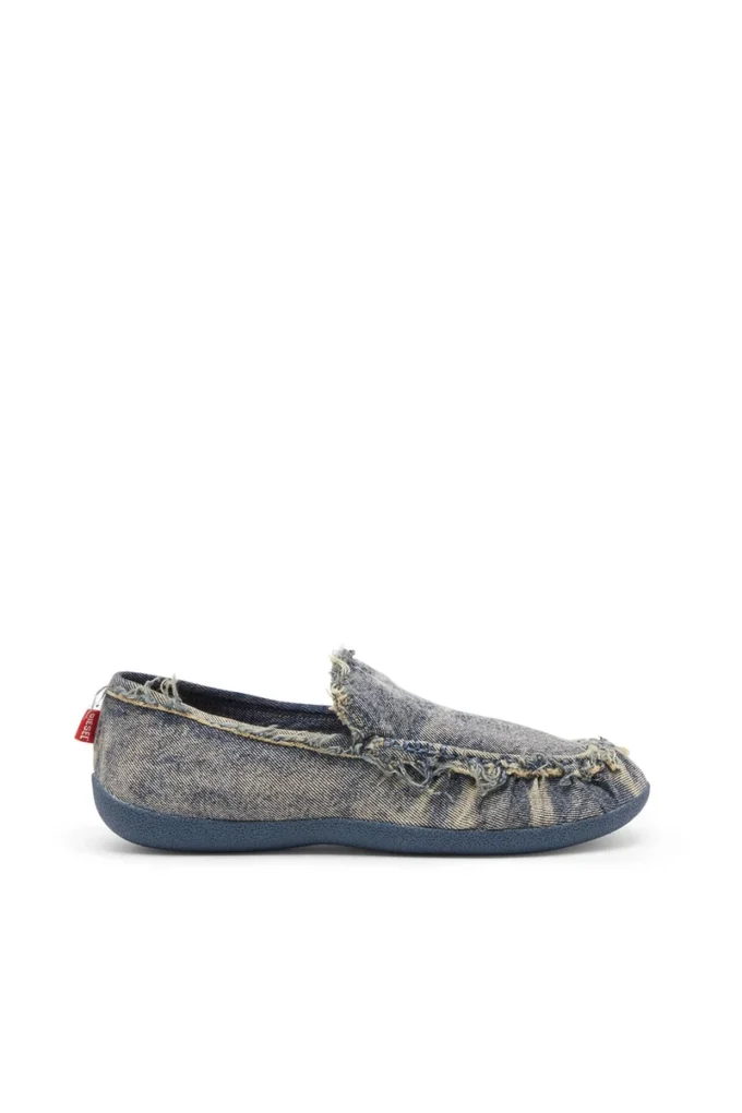 d-shock moc D-Shock-Yıpranmış denim loaferlar