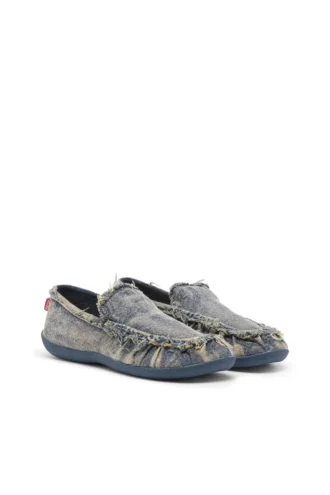 d-shock moc D-Shock-Yıpranmış denim loaferlar