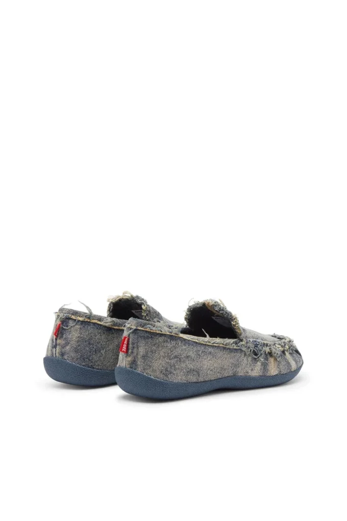 d-shock moc D-Shock-Yıpranmış denim loaferlar