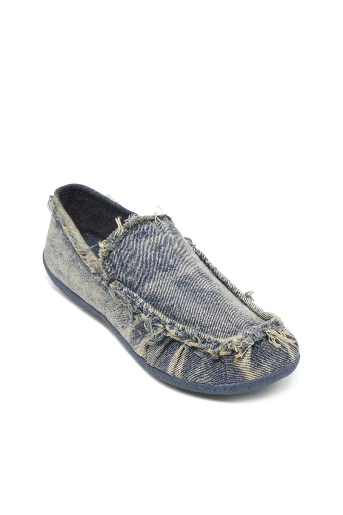 d-shock moc D-Shock-Yıpranmış denim loaferlar