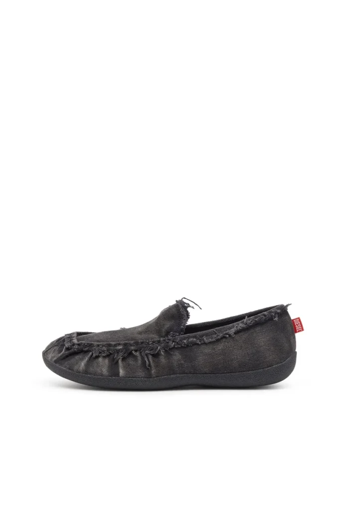 d-shock moc D-Shock-Yıpranmış denim loaferlar