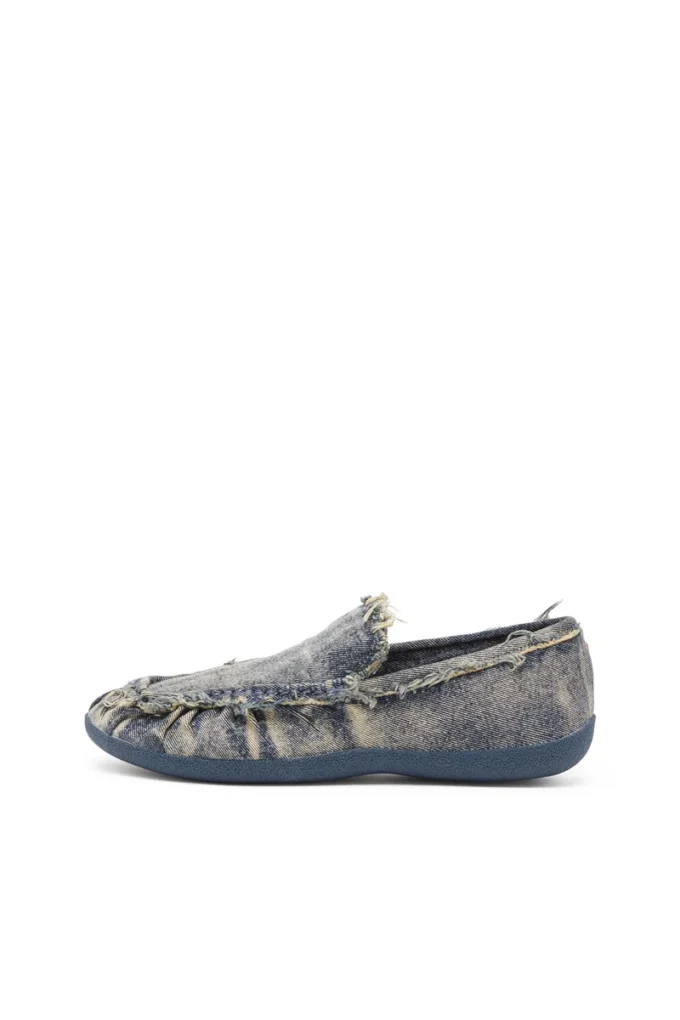 d-shock moc D-Shock-Yıpranmış denim loaferlar