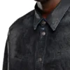 d-simply-fse Krakelé kaplamalı denim gömlek