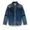d-simply-re Rehab denim fermuarlı gömlek
