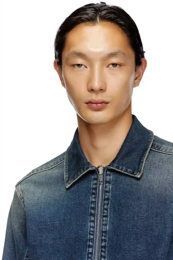 d-simply-re Rehab denim fermuarlı gömlek