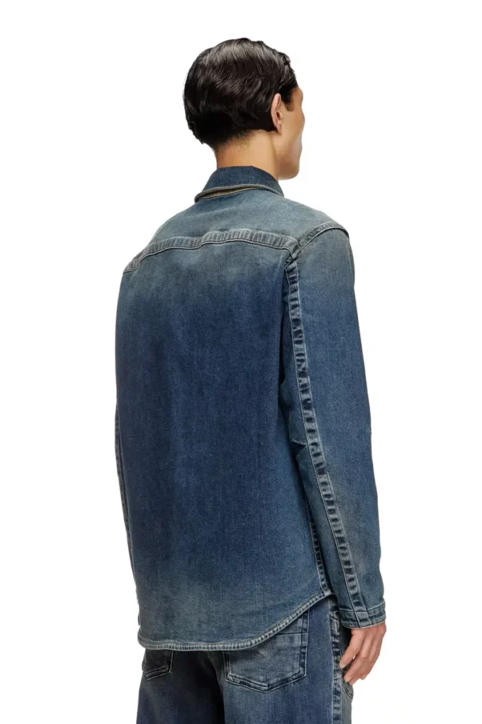 d-simply-re Rehab denim fermuarlı gömlek