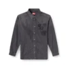 d-simply-s15 Nakışlı amblemli denim gömlek