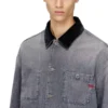 d-stack-u-l Kontrast yakalı, işlevsel tarzda denim ceket