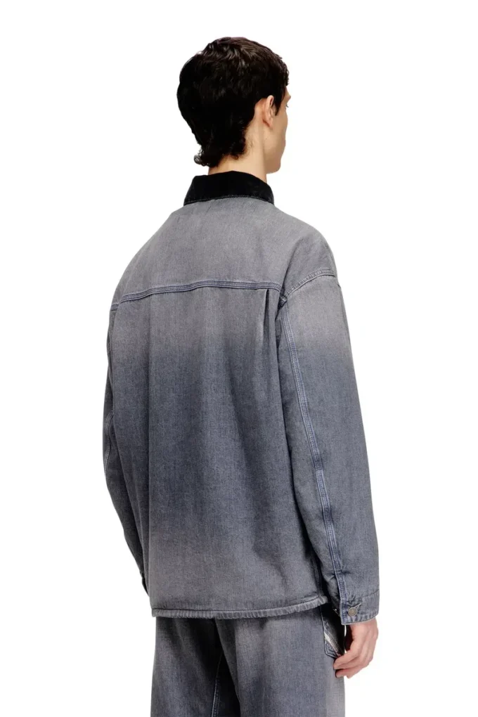d-stack-u-l Kontrast yakalı, işlevsel tarzda denim ceket