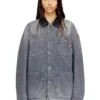 d-stack-u-l Kontrast yakalı, işlevsel tarzda denim ceket