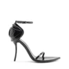 d-ten&half sandalet D-Ten&Half-Stiletto sandaletler, vernikli deri ve saten