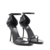 d-ten&half sandalet D-Ten&Half-Stiletto sandaletler, vernikli deri ve saten