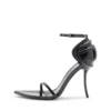 d-ten&half sandalet D-Ten&Half-Stiletto sandaletler, vernikli deri ve saten